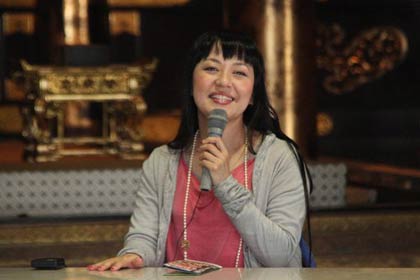 2012年10月の三条マルシェのイベントに出演したときの普天間かおりさん