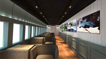 「ＧＥＮＢＩ SHINKANSEN」の現在検討中のインテリアのイメージイラスト