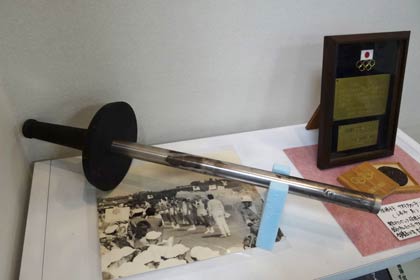 1964年の東京五輪で使われた聖火リレーのトーチ