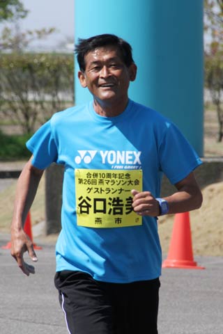  間もなくゴールの谷口さん 