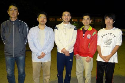  10日の練習に参加した新人5人