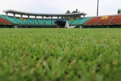 第8回三条野球まつりに向けたグラウンド整備
