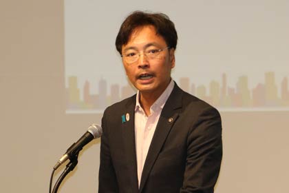 会長に就任した国定三条市長