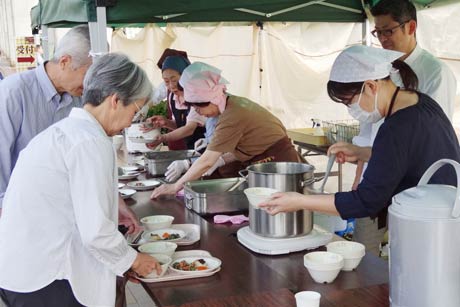 「まちなかで朝ごはん」のようす