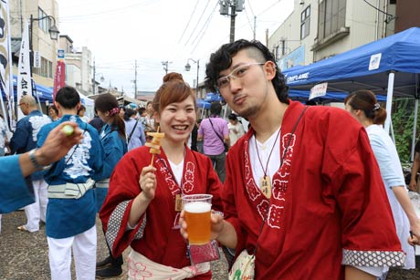  1000人みこしのPRに訪れた担ぎ手