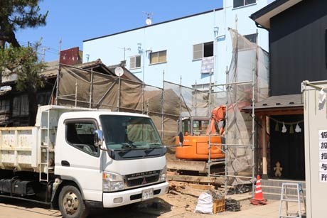 解体作業がほぼ終わった授与所