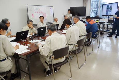  市役所に設置した災害対策本部
