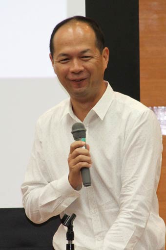 2014年10月11日、三条市で講演した樋渡氏