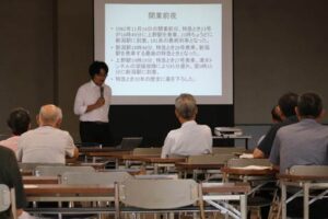 成人講座「つばめ目耕塾」第2回、藤井芳輔さんを講師に「上越新幹線 よもやま話」