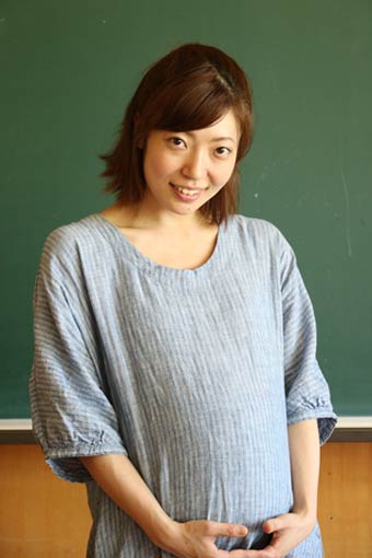 燕三条JC制作の映画「ともに担げば」のメーンキャストのひとりに選ばれた山崎日菜さん、燕西小学校での撮影が終わって