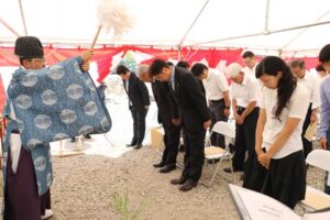 三条市まちなか交流広場建設工事の安全祈願祭