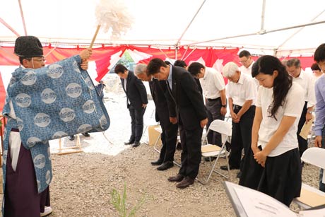 三条市まちなか交流広場建設工事の安全祈願祭