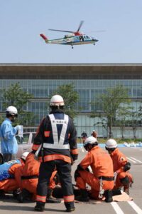 県消防防災ヘリ訓練