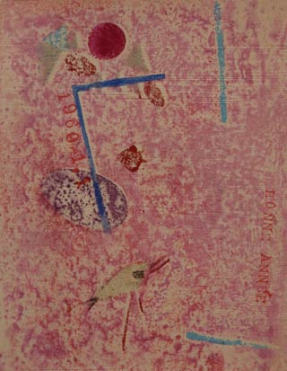 1960年の年賀状用に初めて制作した版画作品