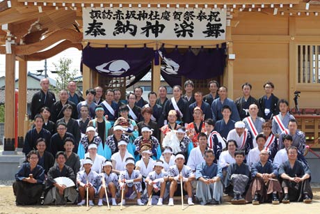  神楽連中で記念撮影