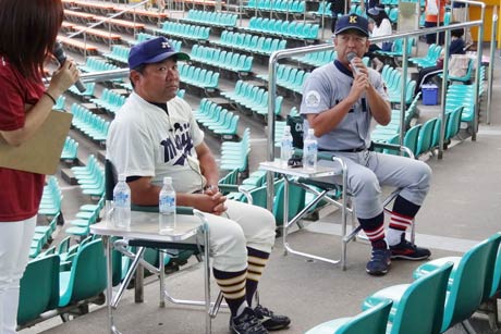 慶大、明大の両野球部監督のトークライブ