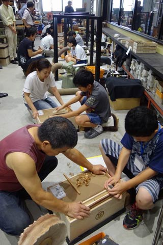 「キッザニアマイスターフェスティバル in 三条」でマルナオでのはし作り