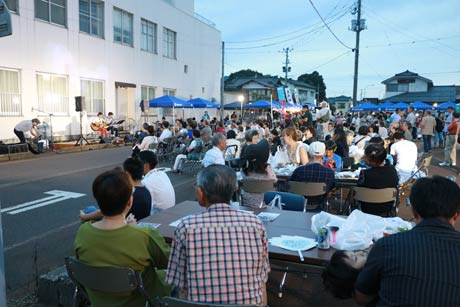 29日行われたサン・コアなかまち吉田中町商店街の夏恒例のイベント「サンコアなかまち夏フェス」