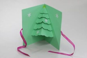 「しかけ絵本 de クリスマス」で作るポップアップのクリスマスカード