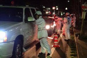 三条署の年末特別警戒で交通検問