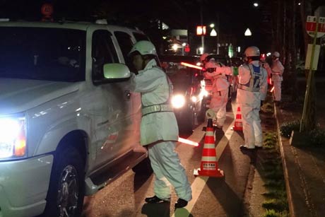 三条署の年末特別警戒で交通検問