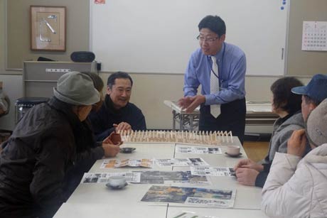 二・七の市と一緒に広場の模型展示と福茶会