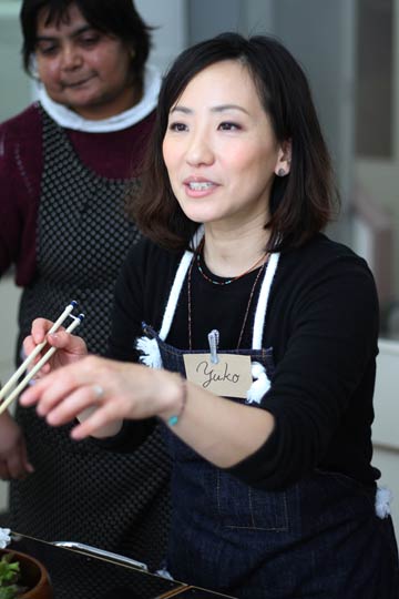 三条ものづくり学校で料理教室を開いた「Margarita’s Kitchen」の大宮優子さん
