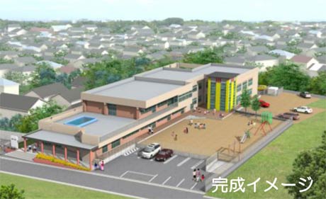 3月19日に見学会が開かれる燕こども園の完成イメージ