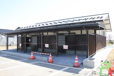 4月1日から利用可能になる道の駅国上のふれあいパーク久賀美の改築した屋外トイレ