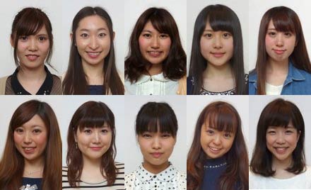 ミス雪椿候補者10人