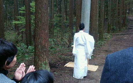 神事を行う金子権宮司