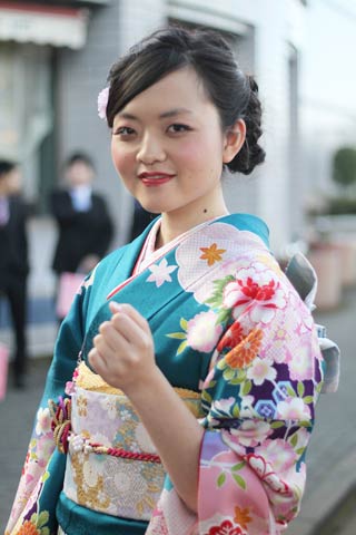 ことしの三条市成人式に出席した長野さん