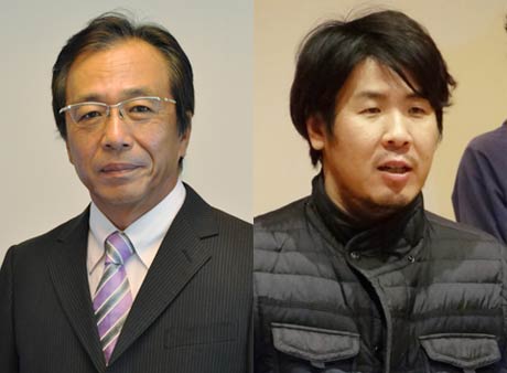  5人目のPR大使に就任する声優の田中秀幸さん(左)と6人目にと準備を進めている秋山武士さん