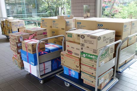 三条市社協に寄せられた救援物資
