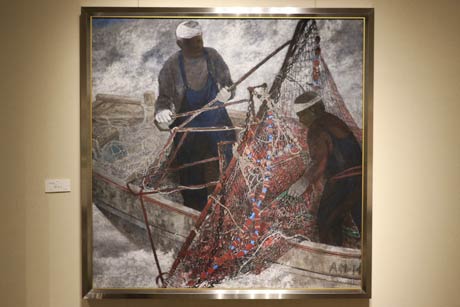 大矢十四彦さんの作品「漁る人」2011年院展奨励賞