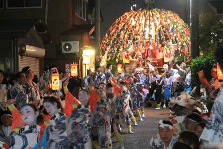 木場小路万灯組が木場小路で下座