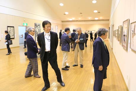 21日開幕する「ー弥彦で出会うー新潟現代の書展 Part III」の展示会場