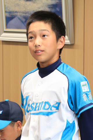 主将の吉田小6年竹野君