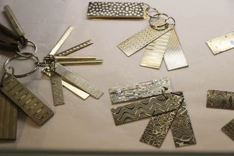 米国の作家が作った木目金のサンプル