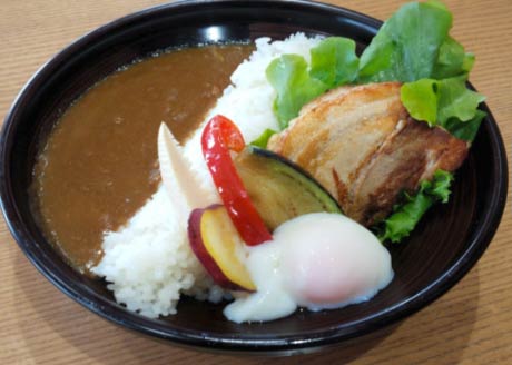 「漢学の里しただ」で販売する「大谷ダムカレー」