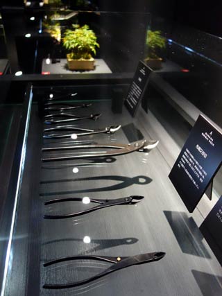 盆栽用鋏の展示