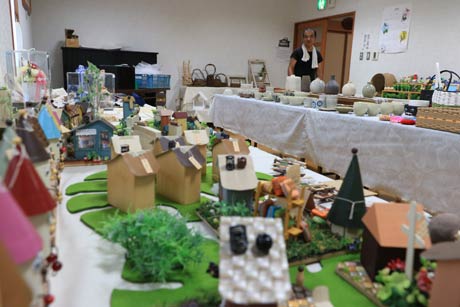  田上町コミュニティセンターの展示作品