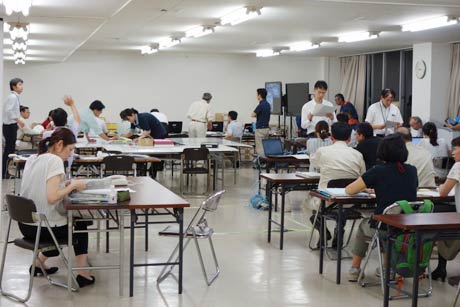 三条市役所に設置された災害対策本部