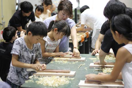 マルナオで「竹箸作り&流しそうめん大会」