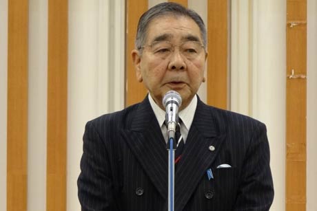 越後之國伊勢ヶ浜部屋後援会会長の永田弥彦神社宮司