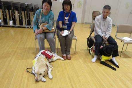  北海道盲導犬協会新潟県内ユーザーの会会員と盲導犬