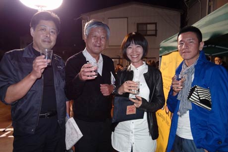県外からの参加者には翌日にマルナオで行われた作業着ランウェイの出演者も