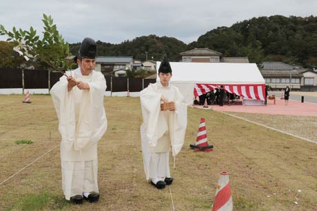 「おもてなし広場」農産物直売所建設の安全祈願祭