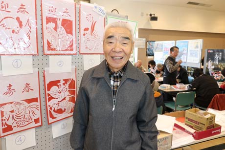 分水切り絵村会長の長岡さん