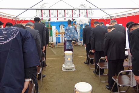 三条信用金庫東支店新店舗建設の地鎮祭
